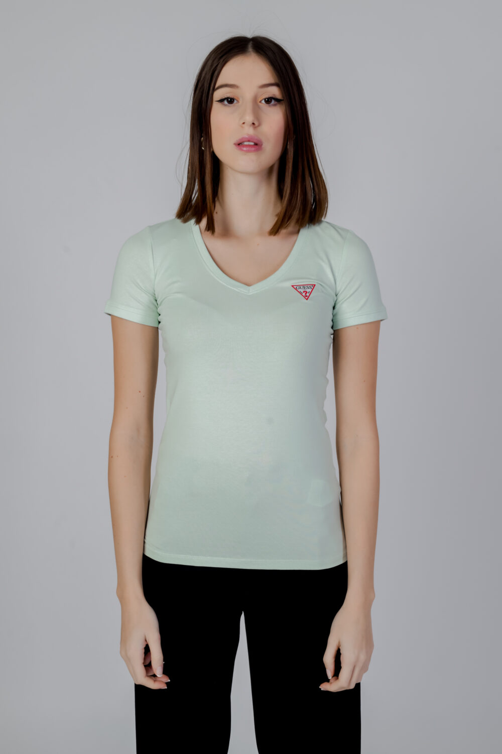 T-shirt Guess vn mini triangle Menta - Foto 5