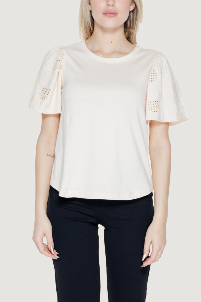 T-shirt Jacqueline de Yong jdyriga s/s mix jrs Bianco