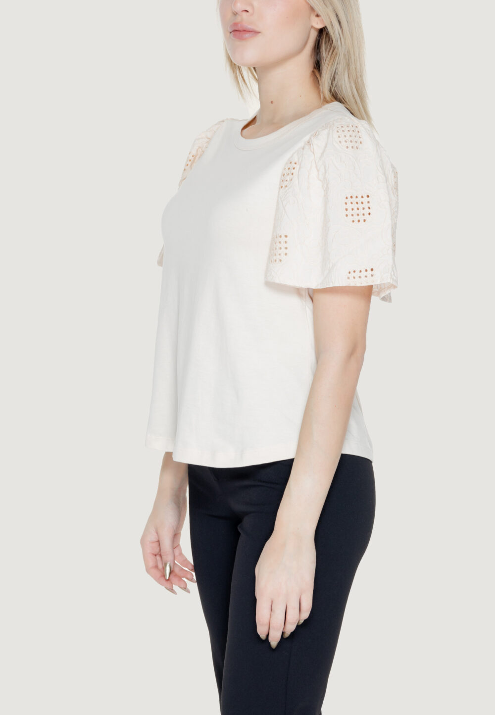 T-shirt Jacqueline de Yong jdyriga s/s mix jrs Bianco - Foto 3