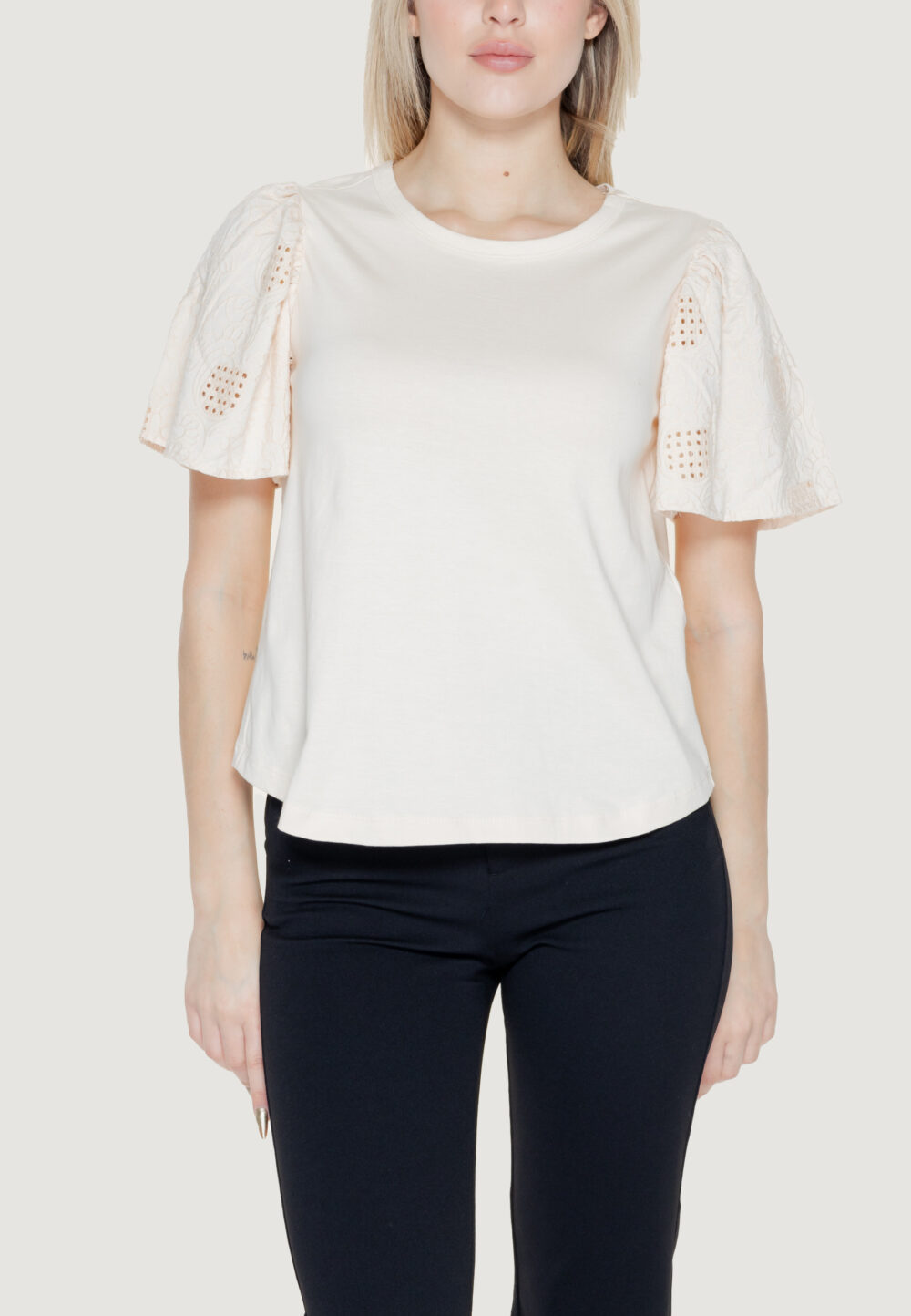 T-shirt Jacqueline de Yong jdyriga s/s mix jrs Bianco - Foto 4