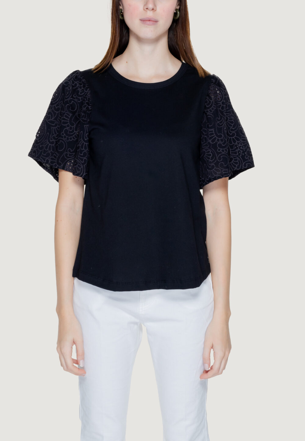 T-shirt Jacqueline de Yong jdyriga s/s mix jrs Nero - Foto 1