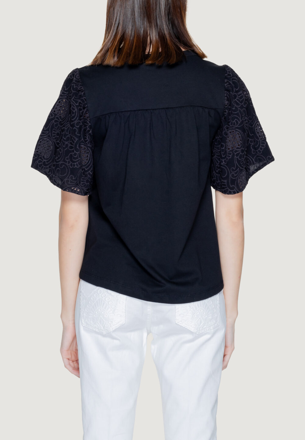 T-shirt Jacqueline de Yong jdyriga s/s mix jrs Nero - Foto 2