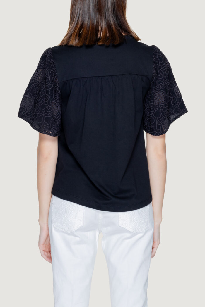 T-shirt Jacqueline de Yong jdyriga s/s mix jrs Nero