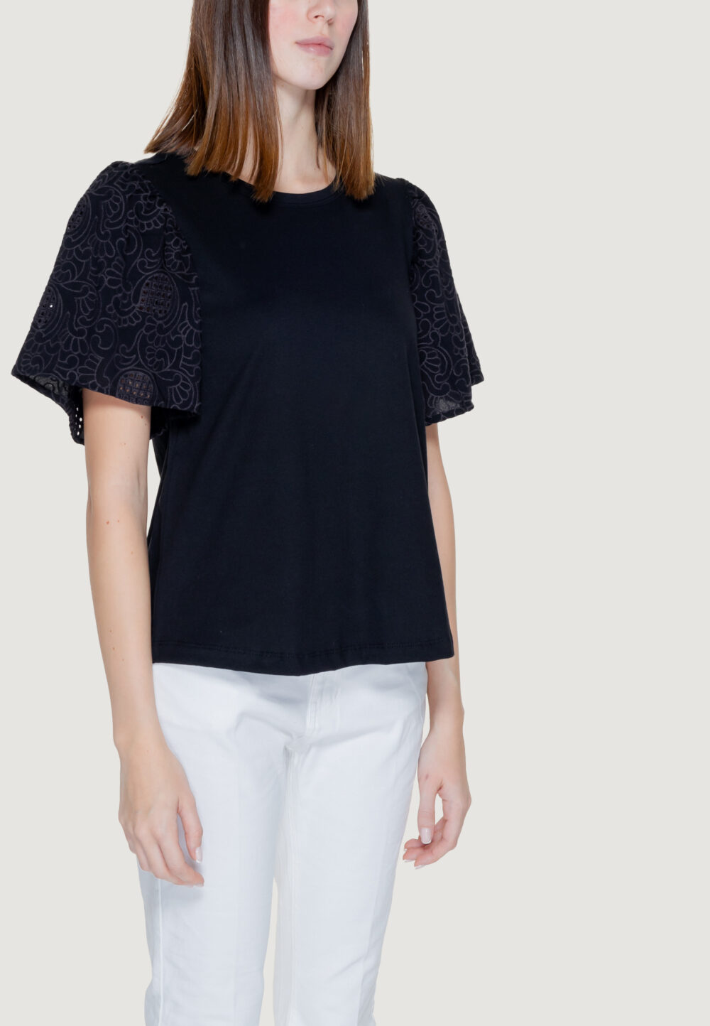 T-shirt Jacqueline de Yong jdyriga s/s mix jrs Nero - Foto 3