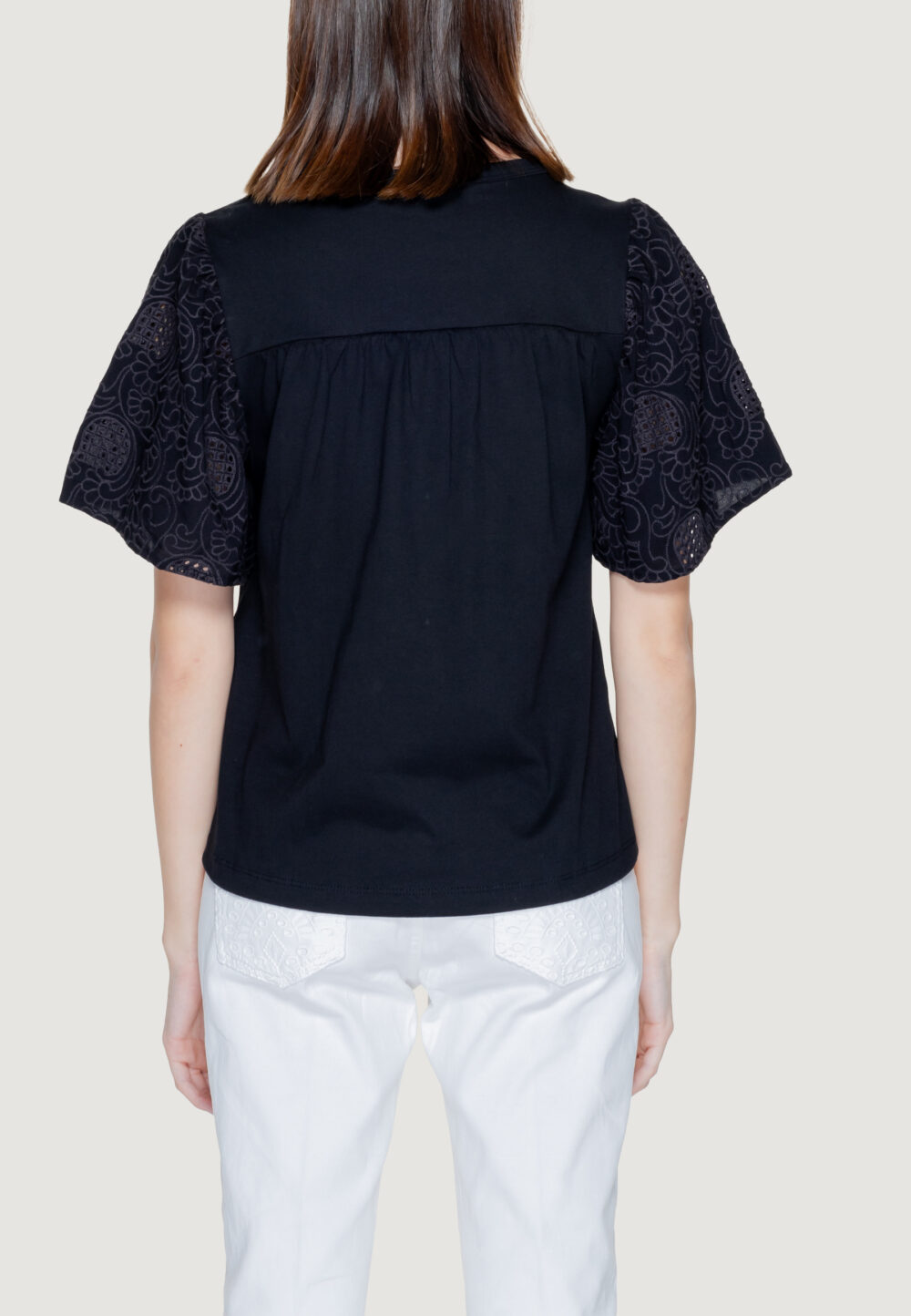 T-shirt Jacqueline de Yong jdyriga s/s mix jrs Nero - Foto 5