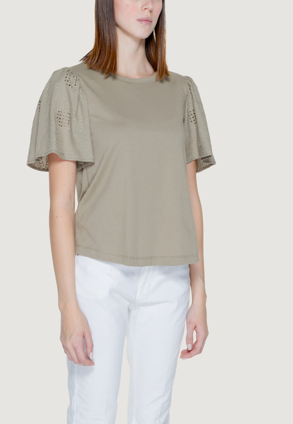 T-shirt Jacqueline de Yong jdyriga s/s mix jrs Verde - Foto 3