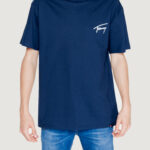 T-shirt Tommy Hilfiger Jeans reg signature Blu - Foto 1