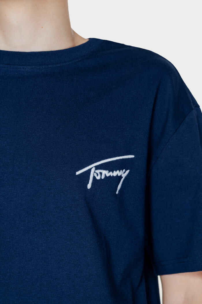 T-shirt Tommy Hilfiger Jeans reg signature Blu