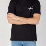 T-shirt Tommy Hilfiger Jeans reg signature Nero - Foto 1