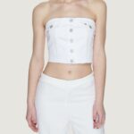 Top Tommy Hilfiger Jeans bustier bh619 Bianco - Foto 1