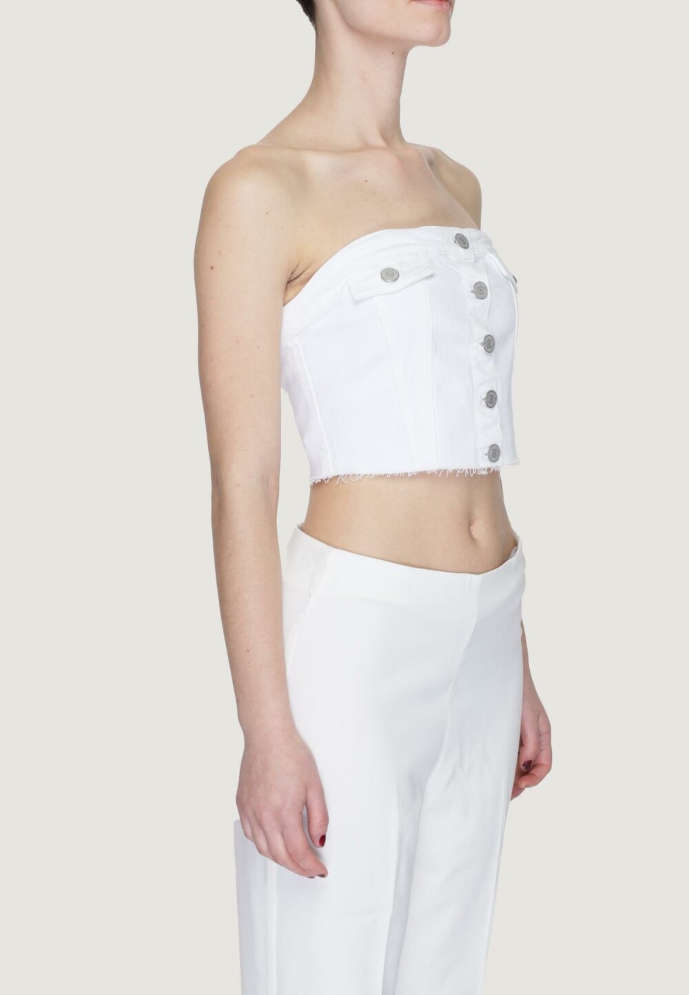 Top Tommy Hilfiger Jeans bustier bh619 Bianco - Foto 4