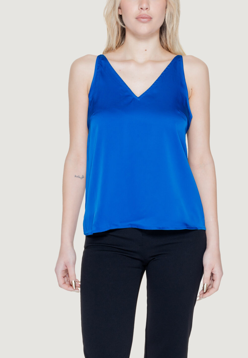 Top Vila Clothes viravenna v-neck strap top/dc Azzurro - Foto 1