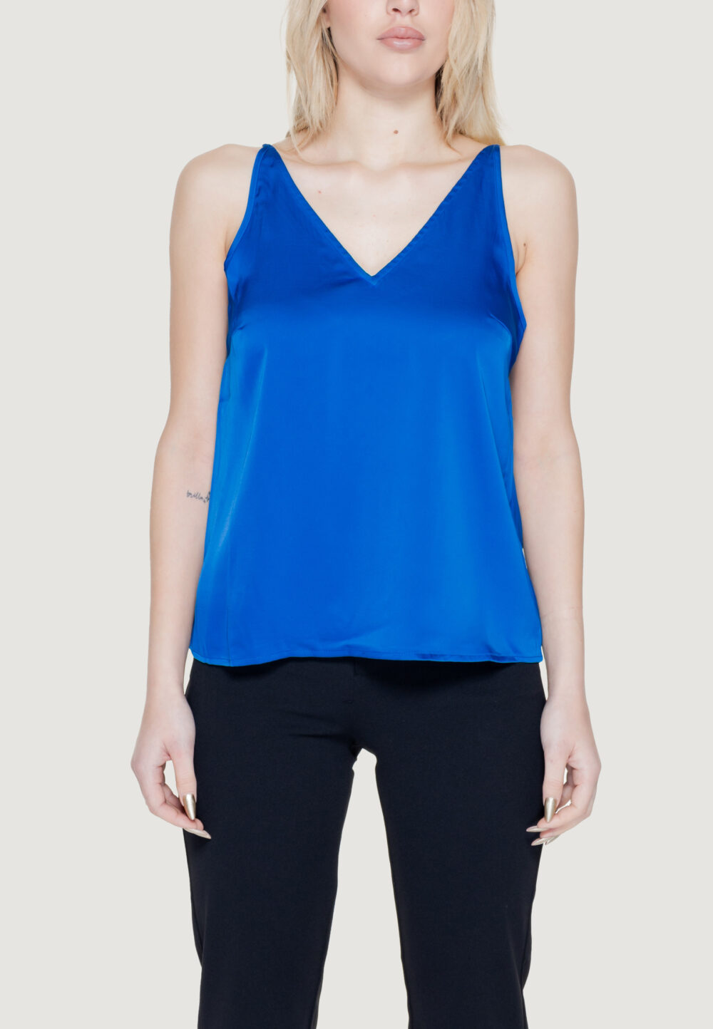 Top Vila Clothes viravenna v-neck strap top/dc Azzurro - Foto 5