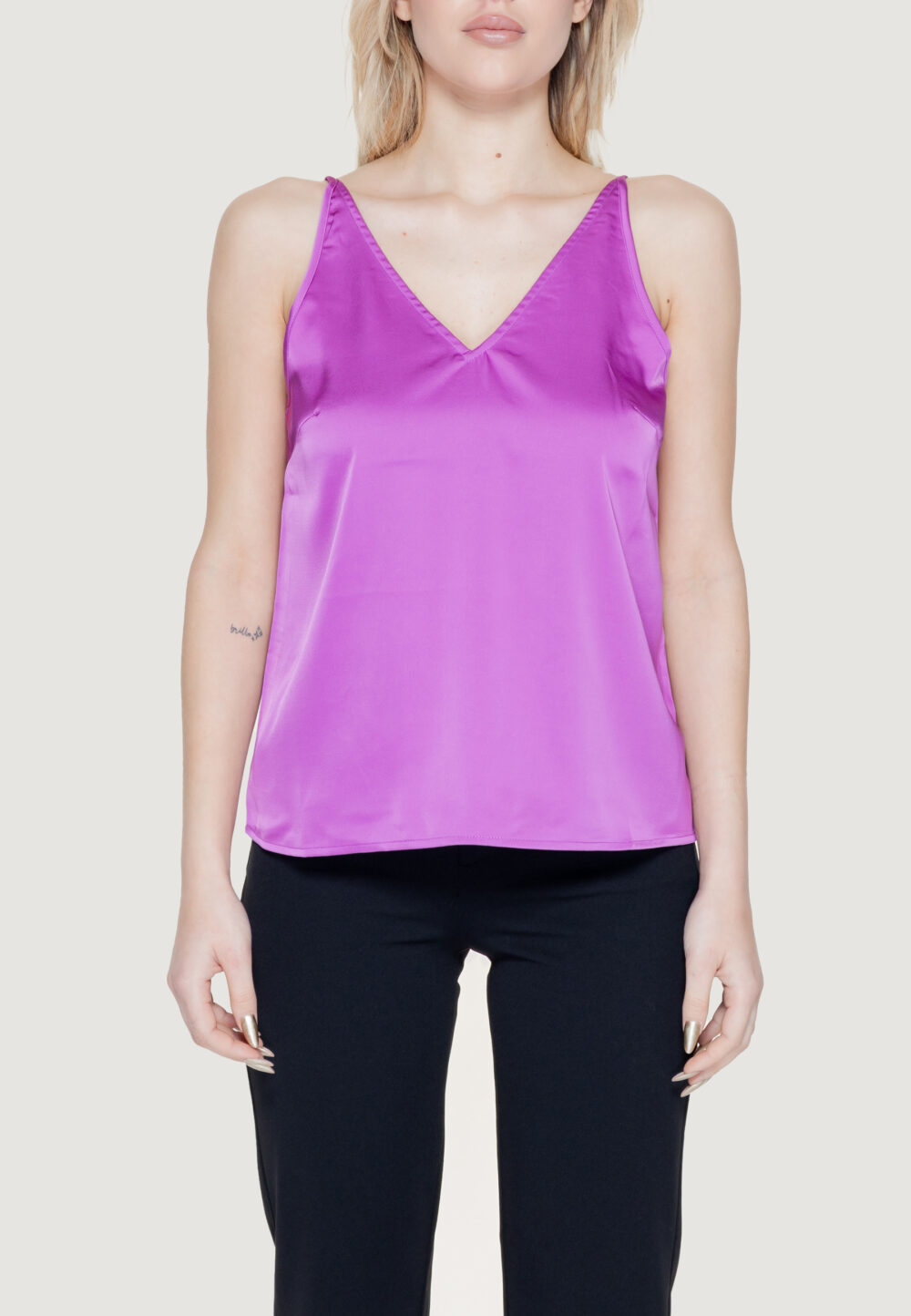 Top Vila Clothes viravenna v-neck strap top/dc Magenta - Foto 5