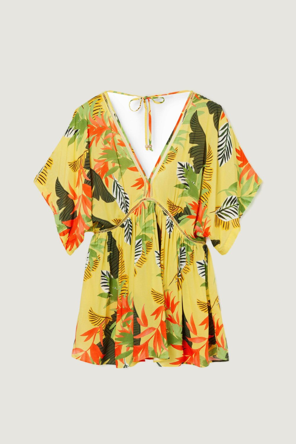 Vestito corto Desigual top tropical party Giallo - Foto 7