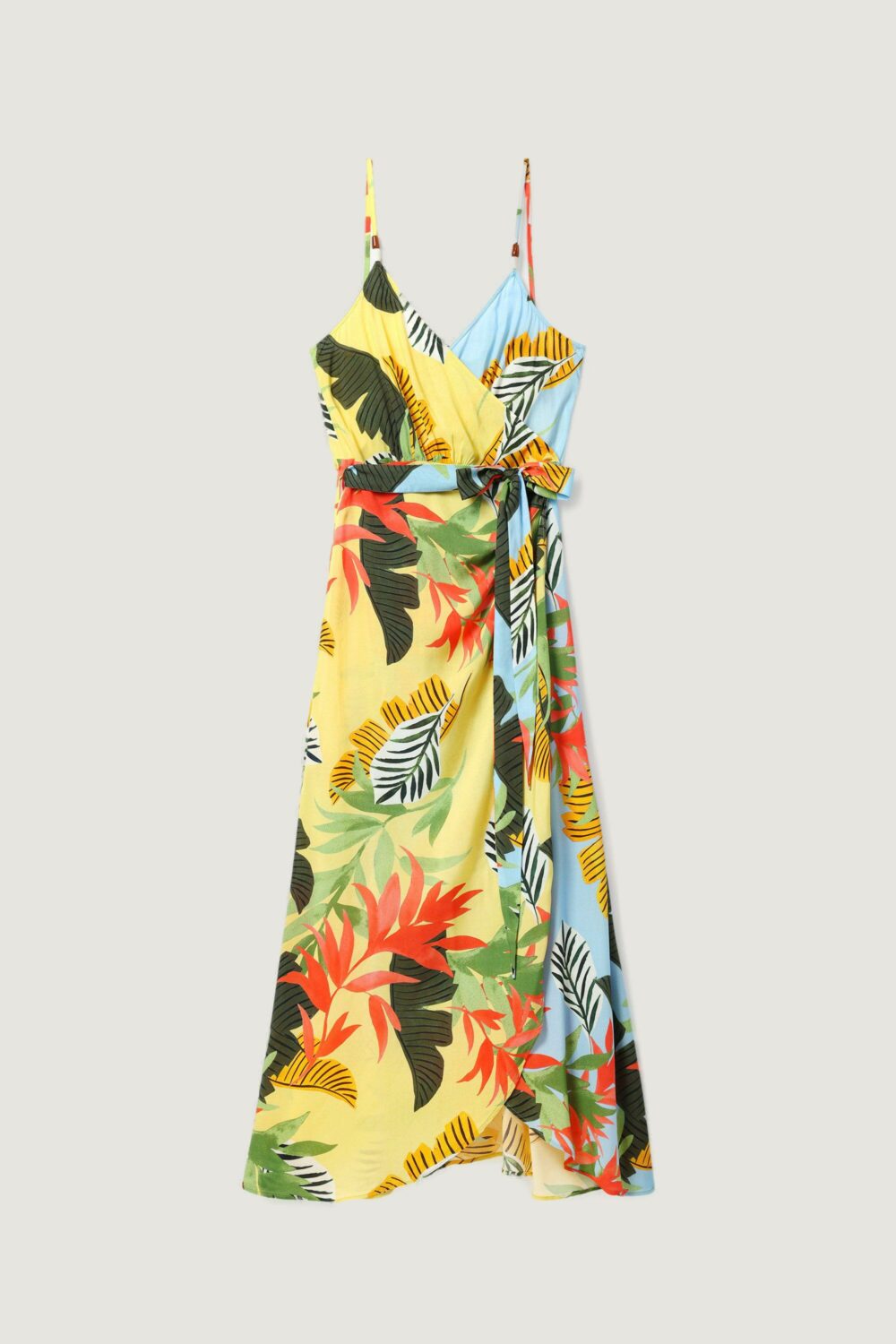 Vestito midi Desigual tropical leave Giallo - Foto 6