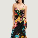 Vestito midi Desigual selva Nero - Foto 1