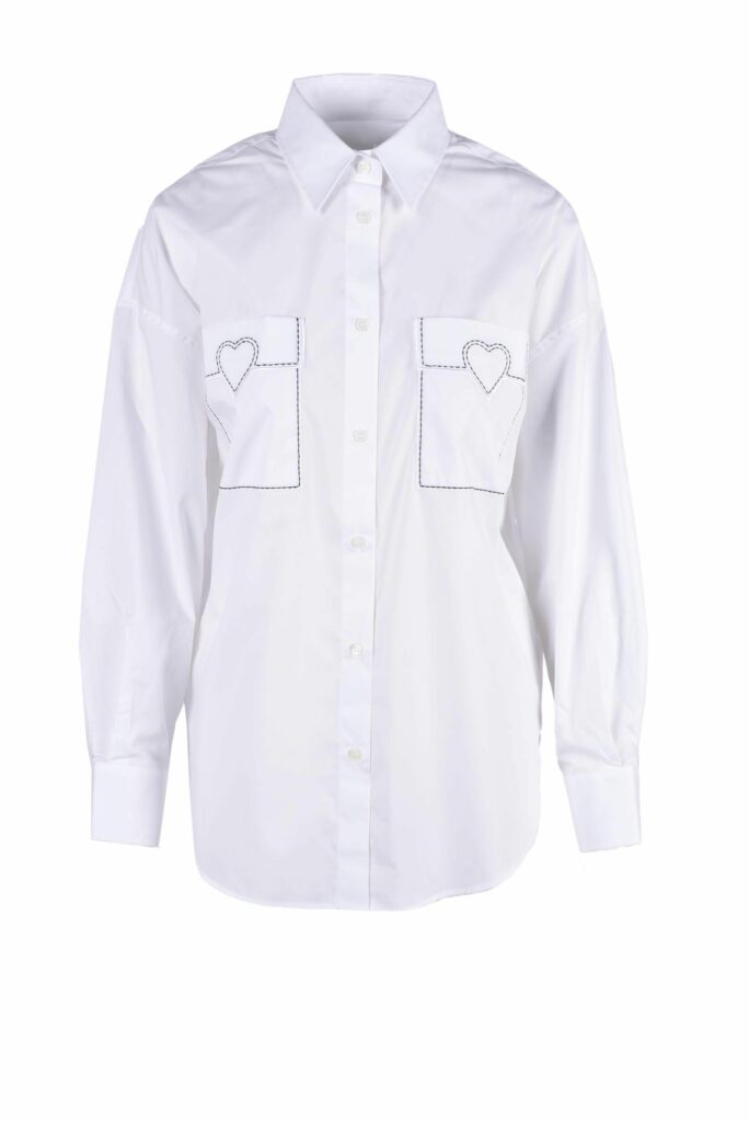 Camicia manica lunga Love Moschino  Bianco