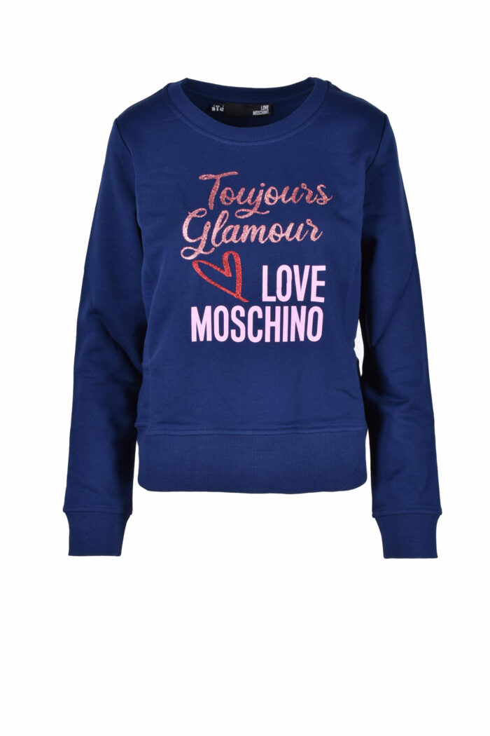 Felpa con cappuccio Love Moschino  Blu