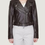 Giacchetto Only onlnewvera faux leather biker otw noos Marrone - Foto 1