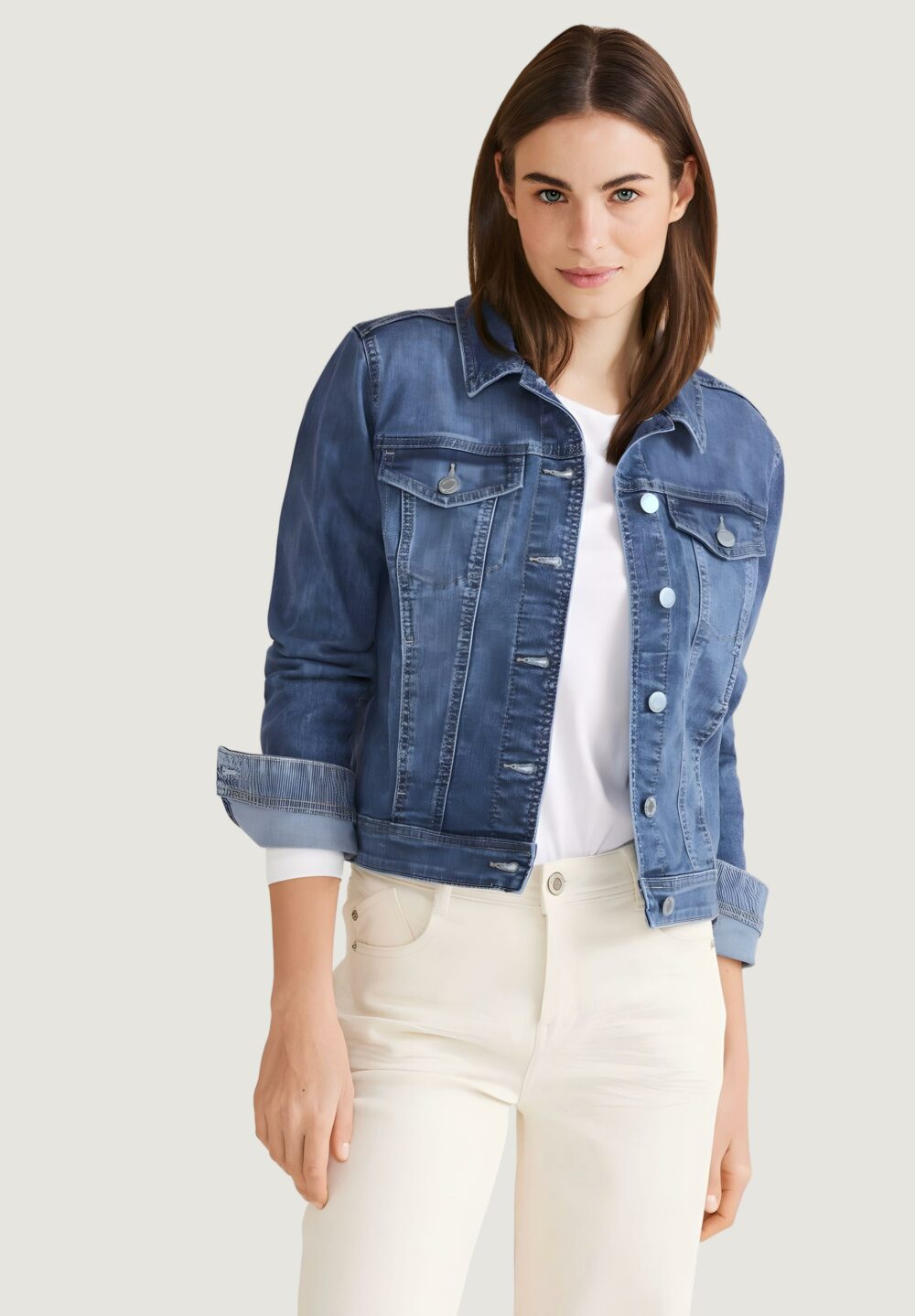 Giacchetto Street One qr denimjacket,indigo Denim - Foto 1