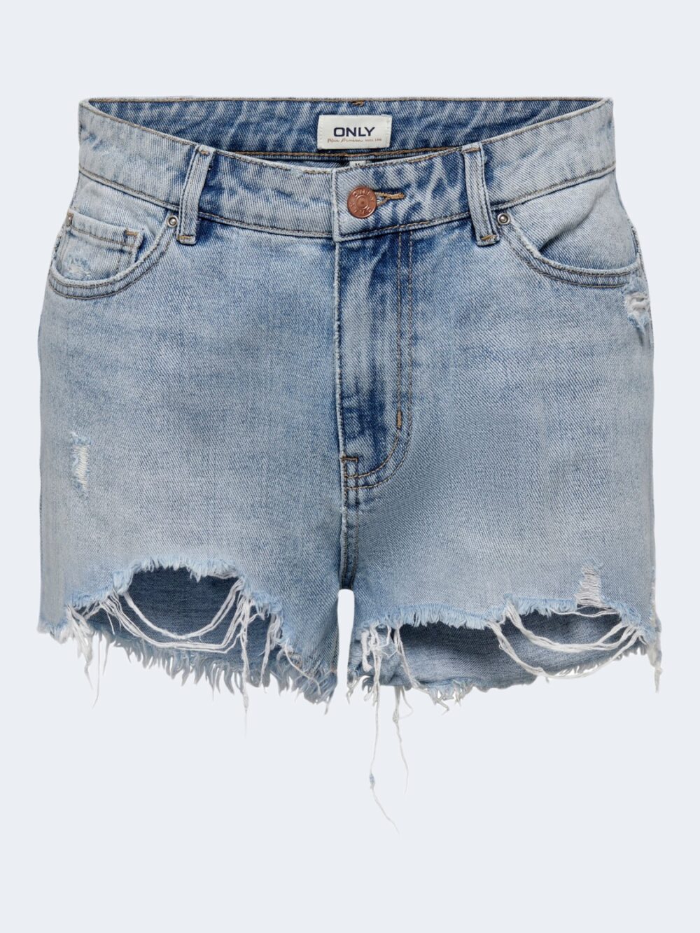 Shorts Only onlpacy hw dnm shorts noos Blue Denim Chiaro - Foto 5