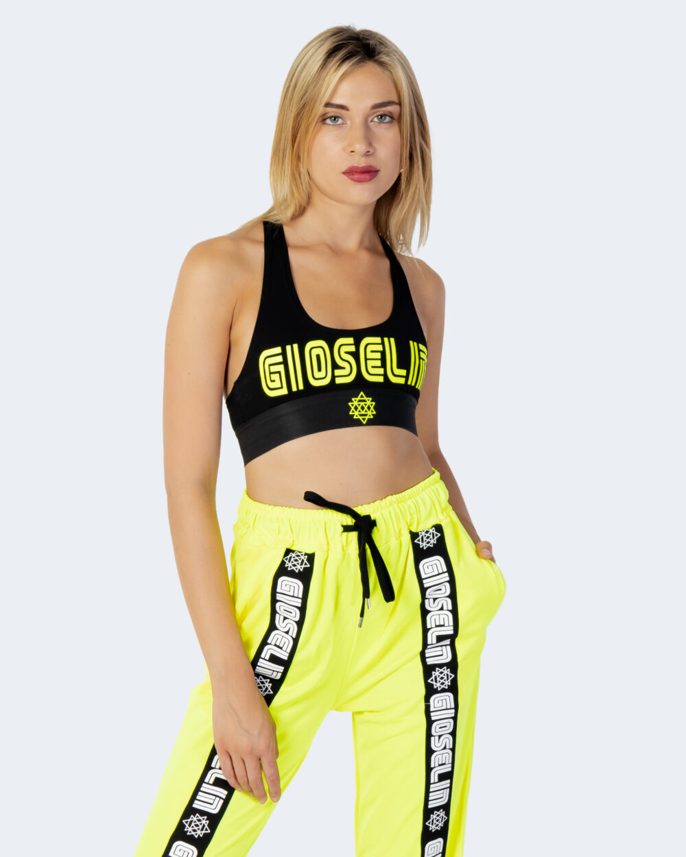 Top Gioselin crop fitness Giallo fluo - Foto 2