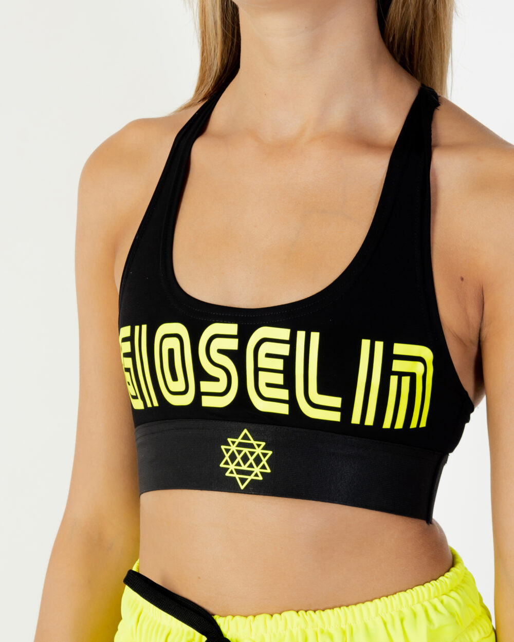 Top Gioselin crop fitness Giallo fluo - Foto 1