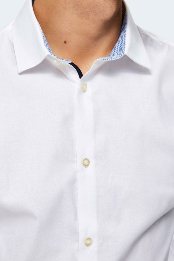 Camicia manica lunga Selected slhslimnew-mark shirt ls b noos Bianco