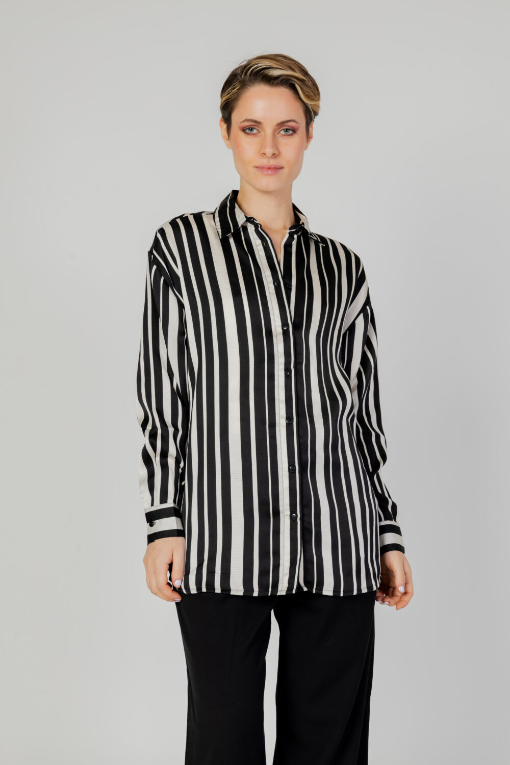 Camicia manica lunga Only onlwanda l/s loose ptm Nero - Foto 2