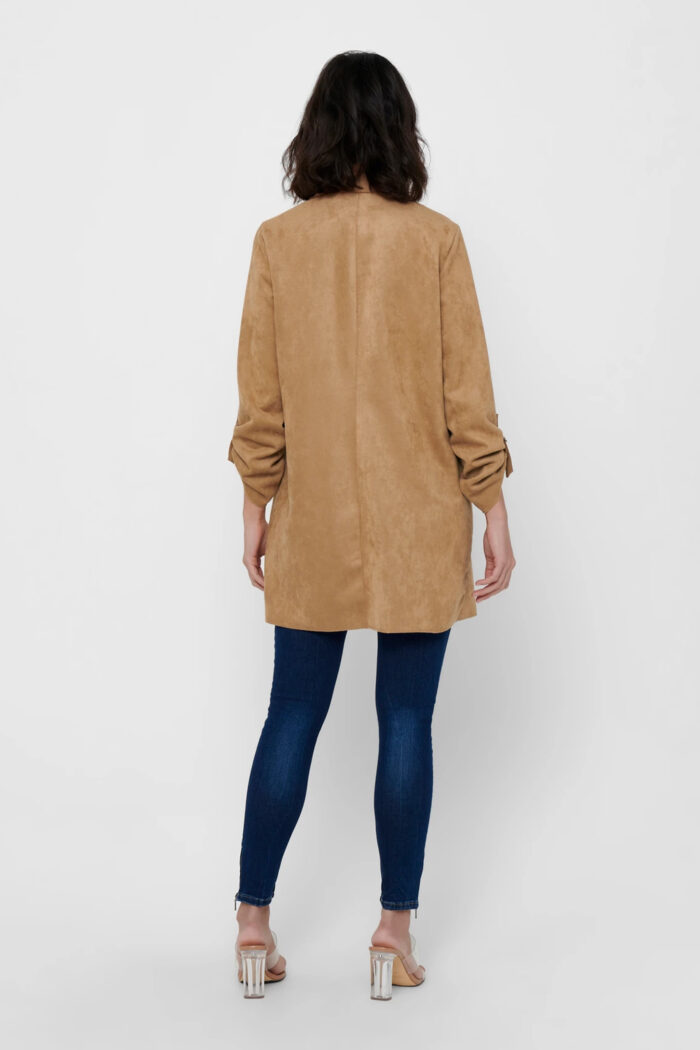 Cappotto Only joline faux suede coat cc otw Beige scuro