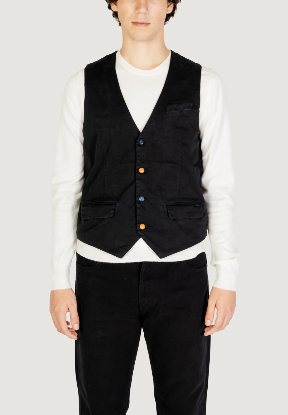 Gilet Casual Gianni Lupo Nero - Foto 1