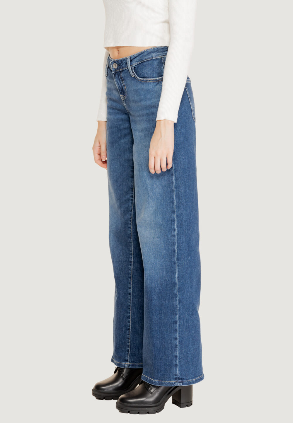 Jeans bootcut Guess sexy palazzo Denim - Foto 3