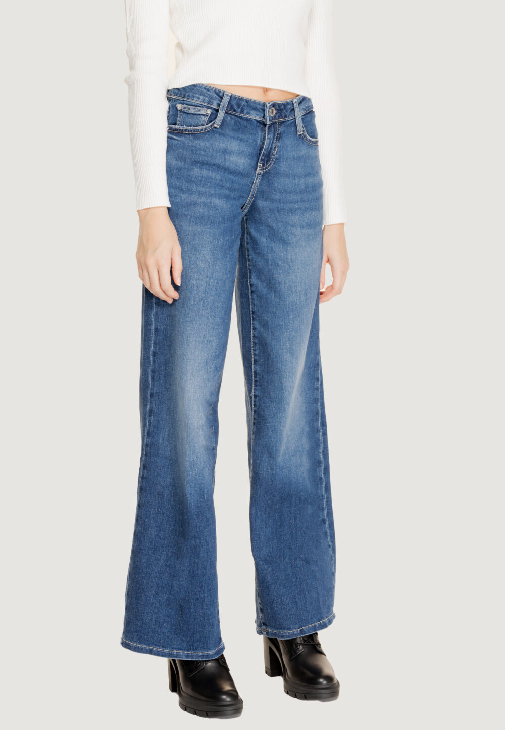 Jeans bootcut Guess sexy palazzo Denim - Foto 4