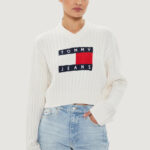 Maglione Tommy Hilfiger Jeans tjw vnck center flag Bianco - Foto 1