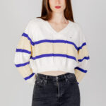 Maglione Tommy Hilfiger Jeans tjw crp stripe v-nec Bianco - Foto 1