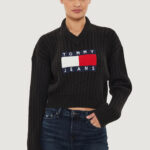 Maglione Tommy Hilfiger Jeans tjw vnck center flag Nero - Foto 1