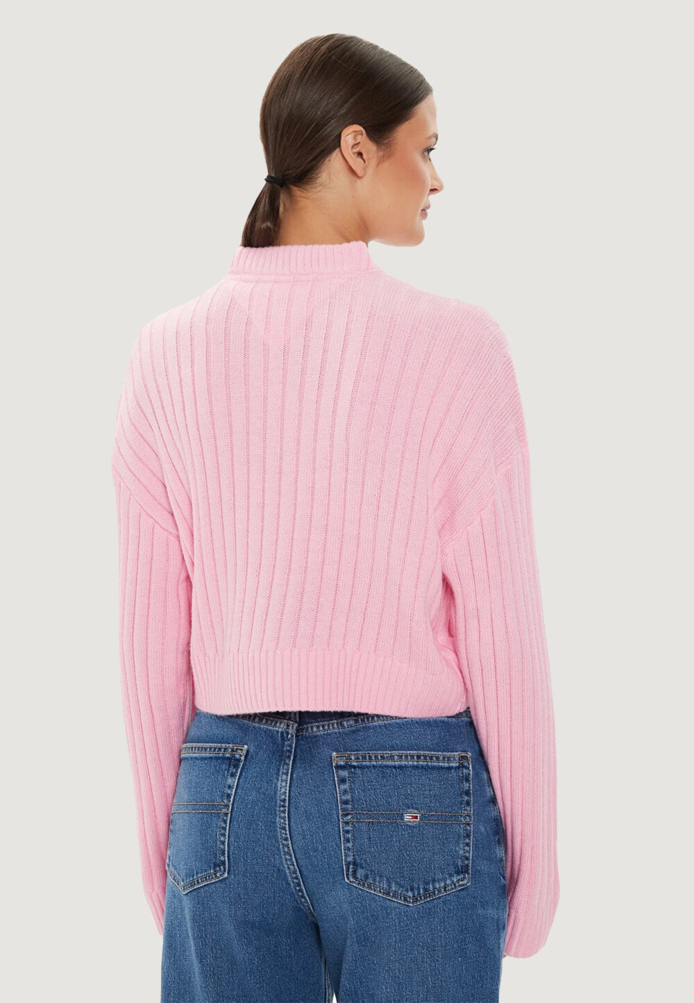 Maglione Tommy Hilfiger Jeans tjw vnck center flag Rosa - Foto 3