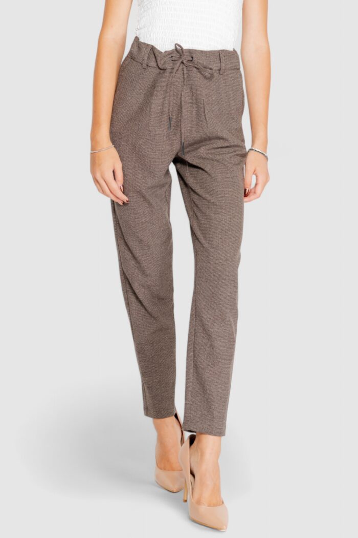 Pantaloni a sigaretta Only onlpoptrash-dell easy mel pant pnt Marrone