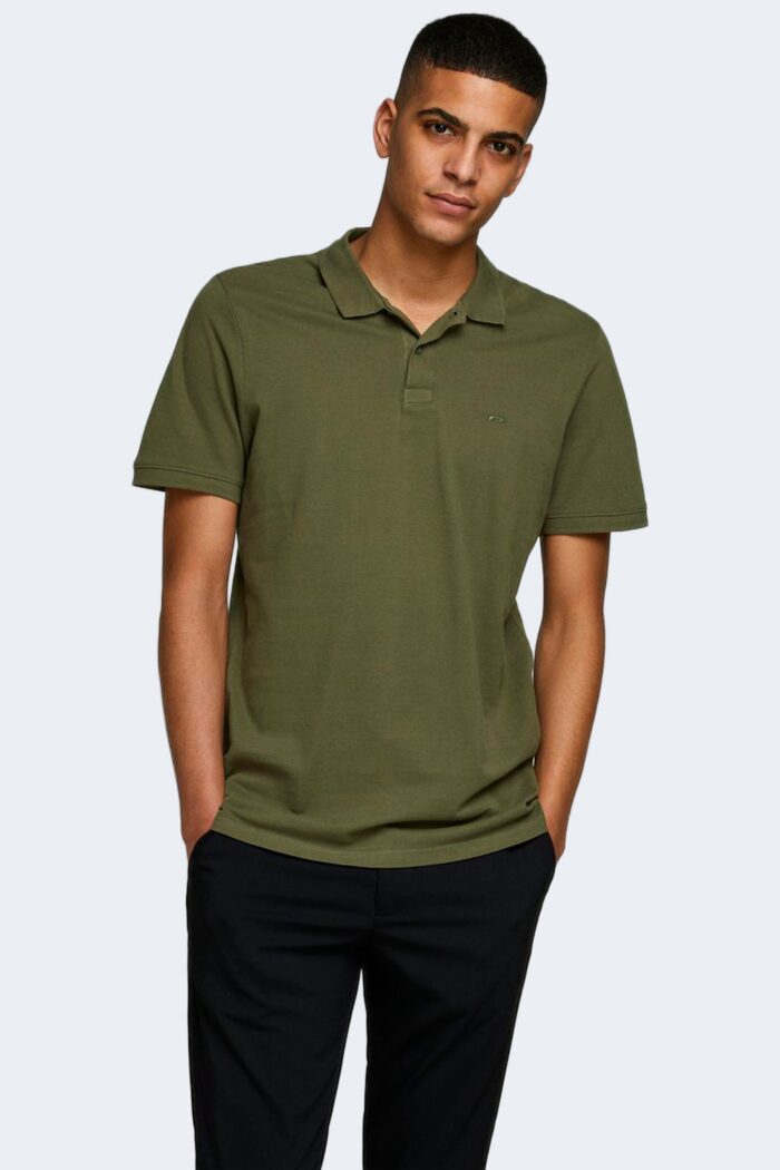 Polo manica corta Jack Jones jjebasic ss noos Verde Oliva