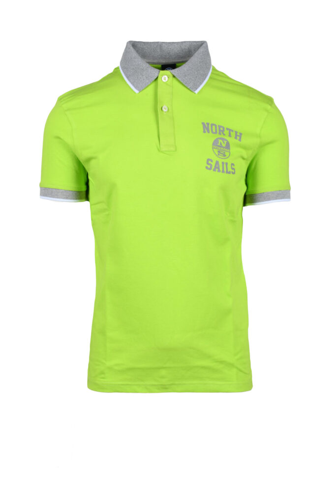 Polo manica corta NORTH SAILS  VERDE FLUO