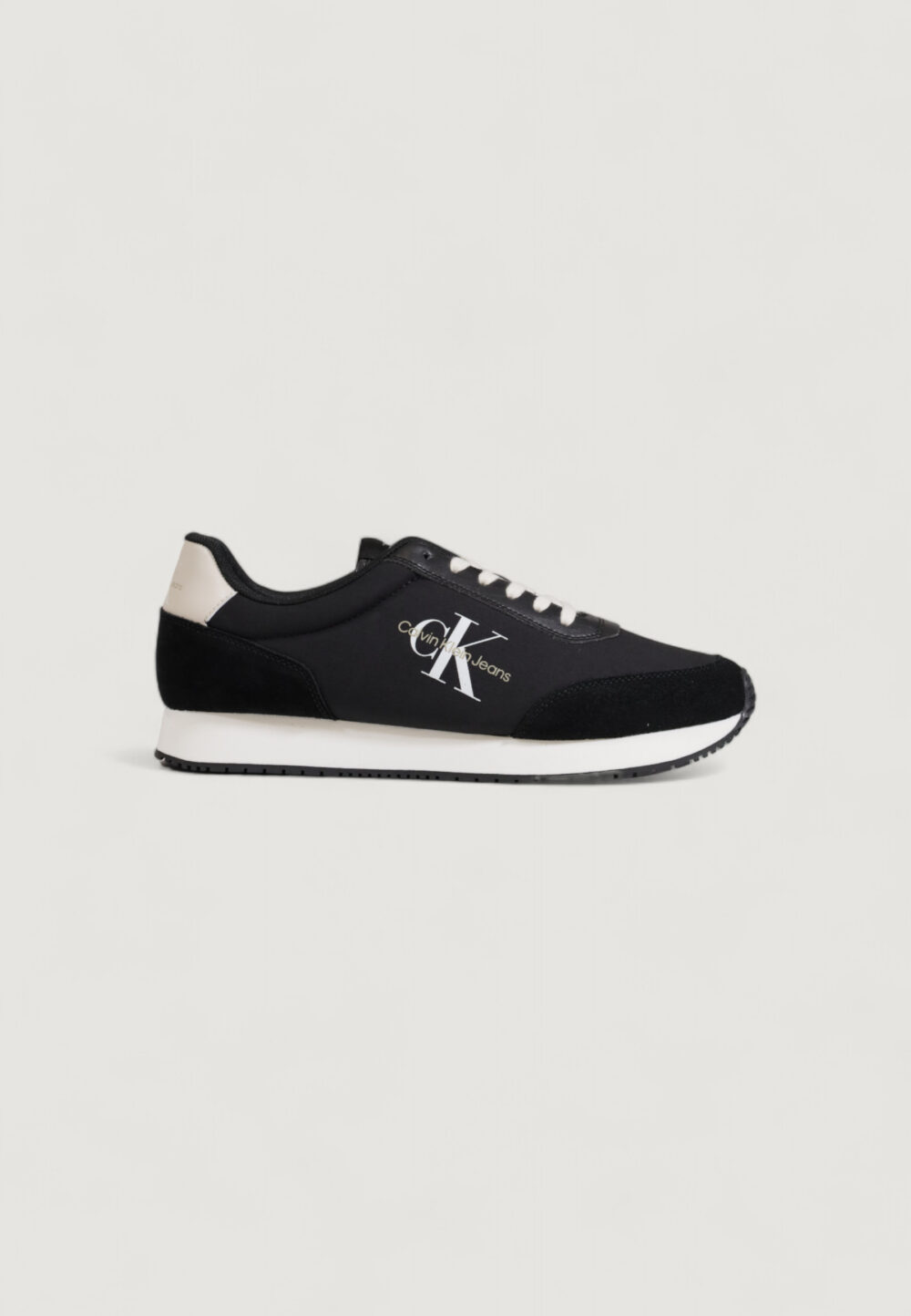 Sneakers Calvin Klein Jeans retro runner low mix Nero - Foto 1