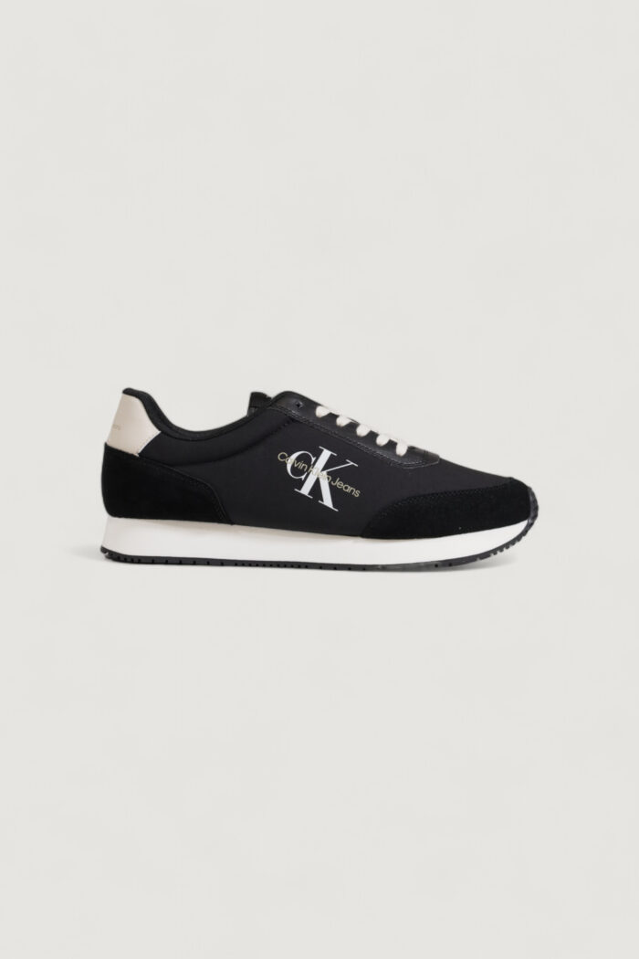 Sneakers Calvin Klein Jeans retro runner low mix Nero