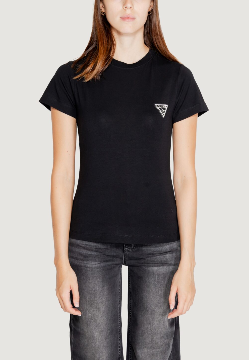 T-shirt Guess Active ann ss slim Nero - Foto 2