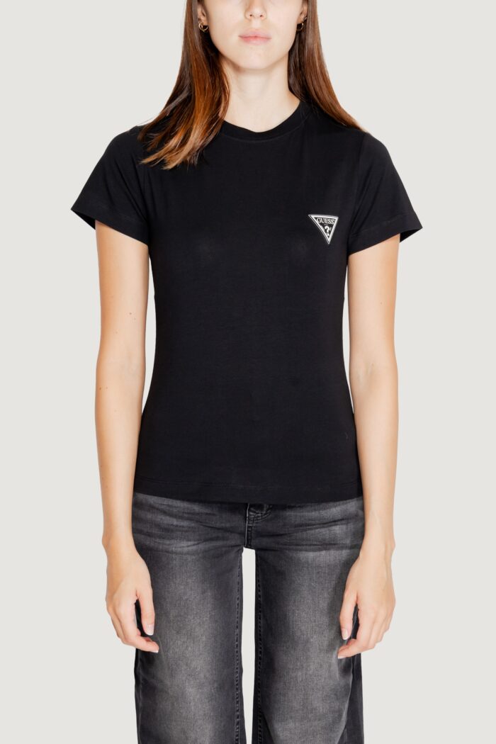 T-shirt Guess Active ann ss slim Nero