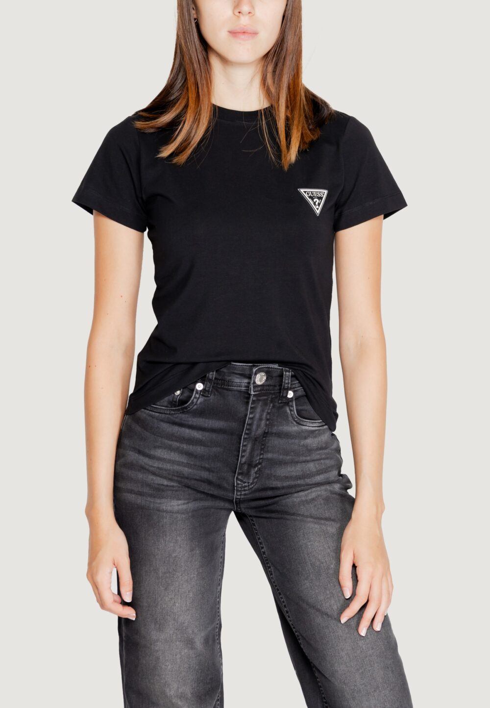 T-shirt Guess Active ann ss slim Nero - Foto 1