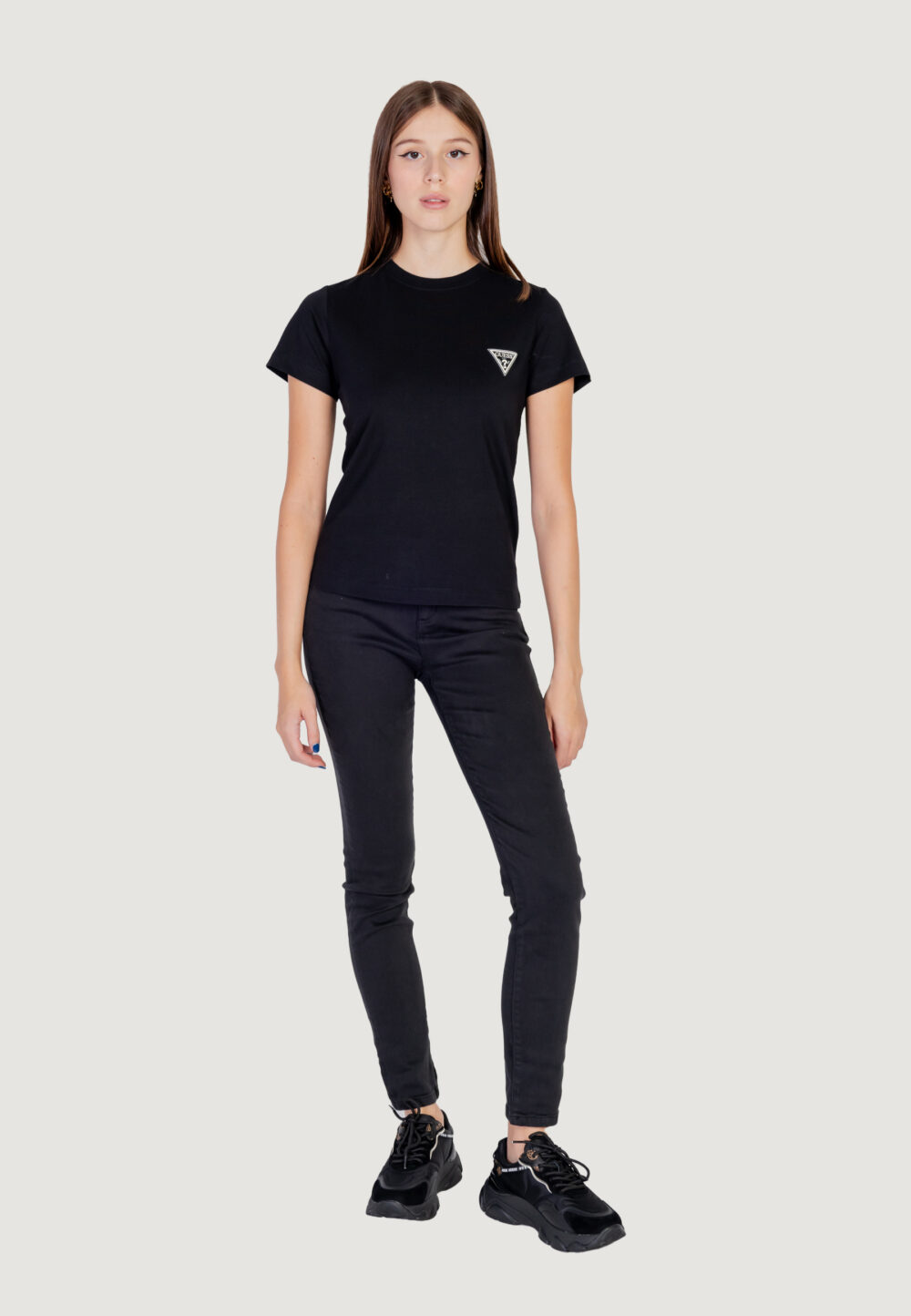 T-shirt Guess Active ann ss slim Nero - Foto 8