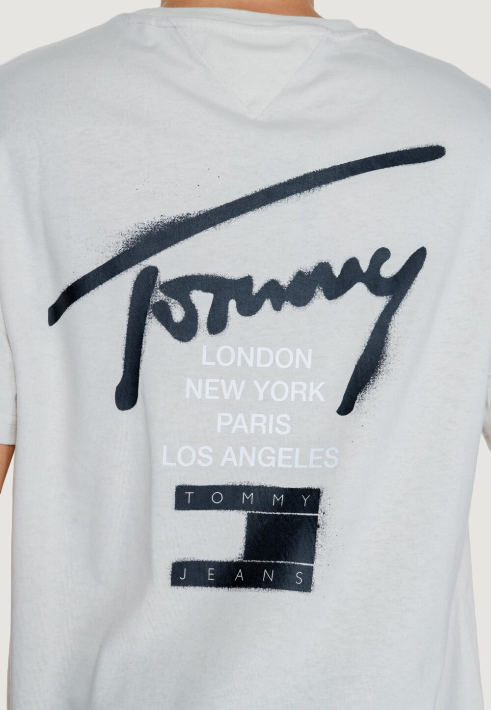 T-shirt Tommy Hilfiger Jeans tjm reg graffiti sig Beige chiaro - Foto 4