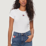 T-shirt Tommy Hilfiger Jeans tjw badge rib Bianco - Foto 1