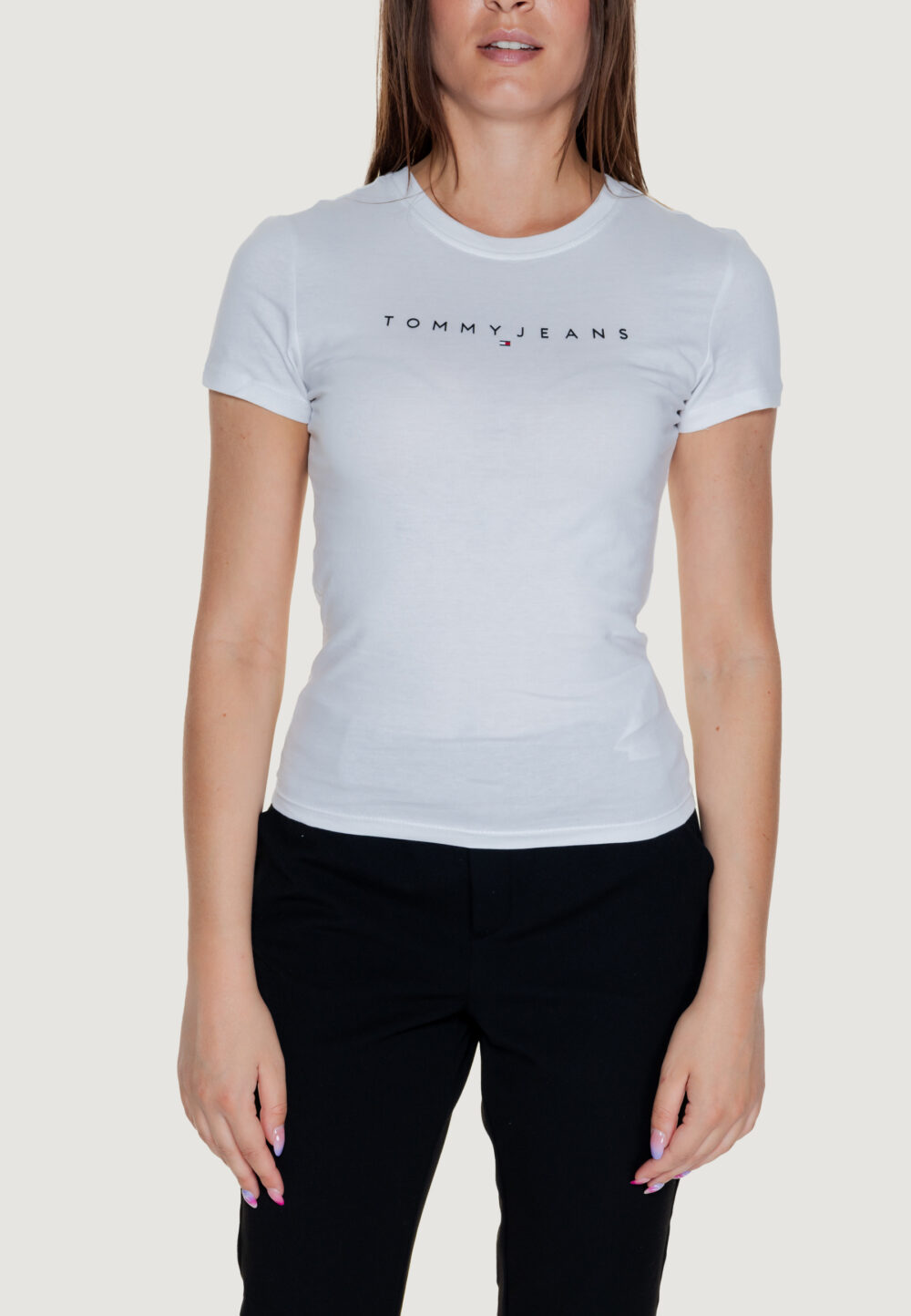 T-shirt Tommy Hilfiger Jeans tjw linear tee Bianco - Foto 5